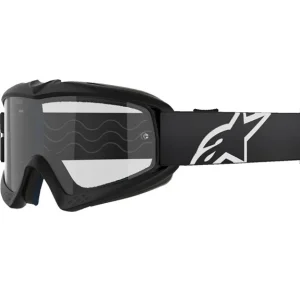 Szezonális akció Alpinestars Youth Vision Corp Gyerek Cross szemüveg - Fekete (Átlátszó plexivel)