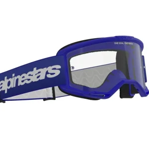 Ne maradj le Alpinestars Vision 3 Wordmark Cross szemüveg - Kék (Átlátszó plexivel)