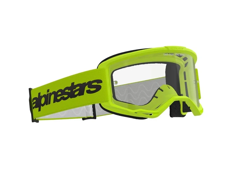 Alpinestars Vision 3 Wordmark Cross szemüveg - Sárga (Átlátszó plexivel) Nézd meg most