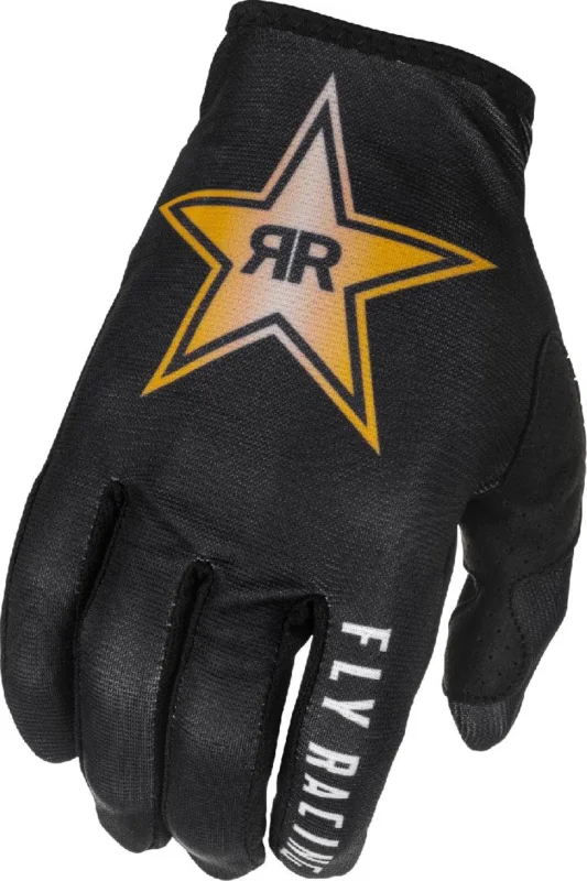 Legkelendőbb Fly Racing - Lite Rockstar motoros kesztyű (Fekete - sárga - fehér)