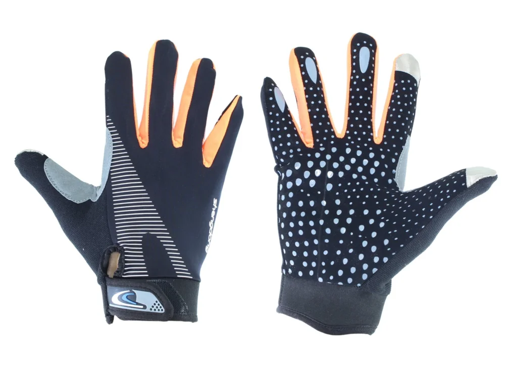 Textil motoros kesztyű Shengdong (Fekete - Narancssárga - Szürke) Csak ma