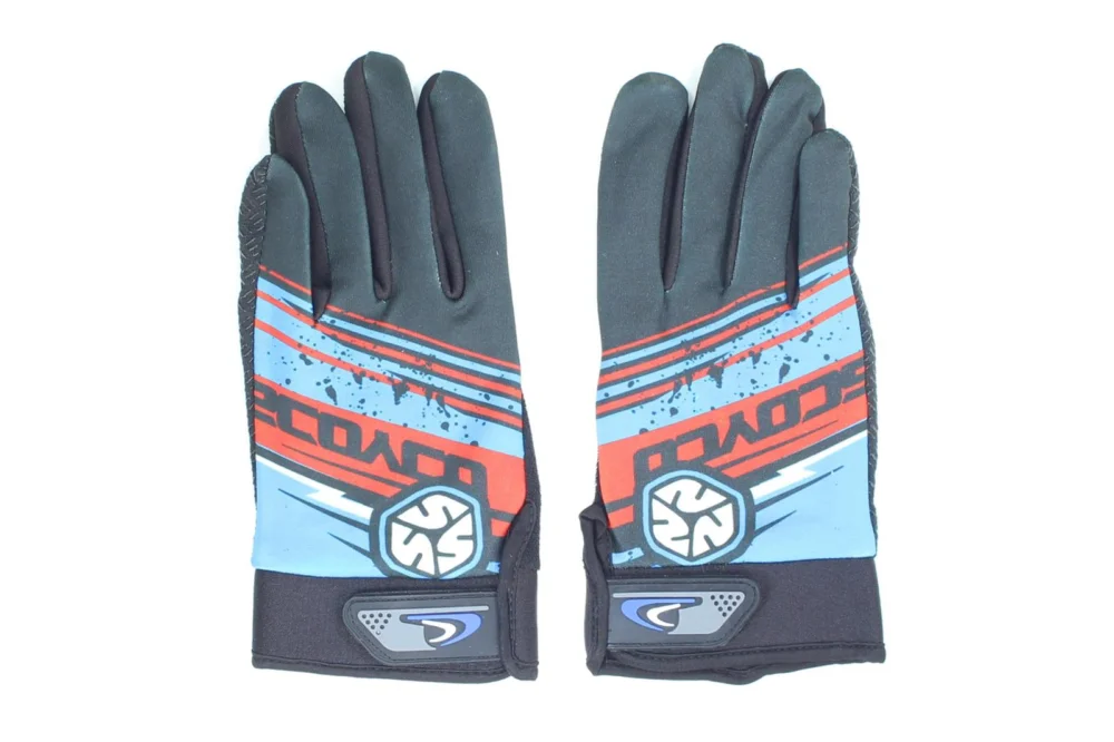 Expressz szállítás Textil motoros kesztyű YD (Fekete - Piros - Kék)