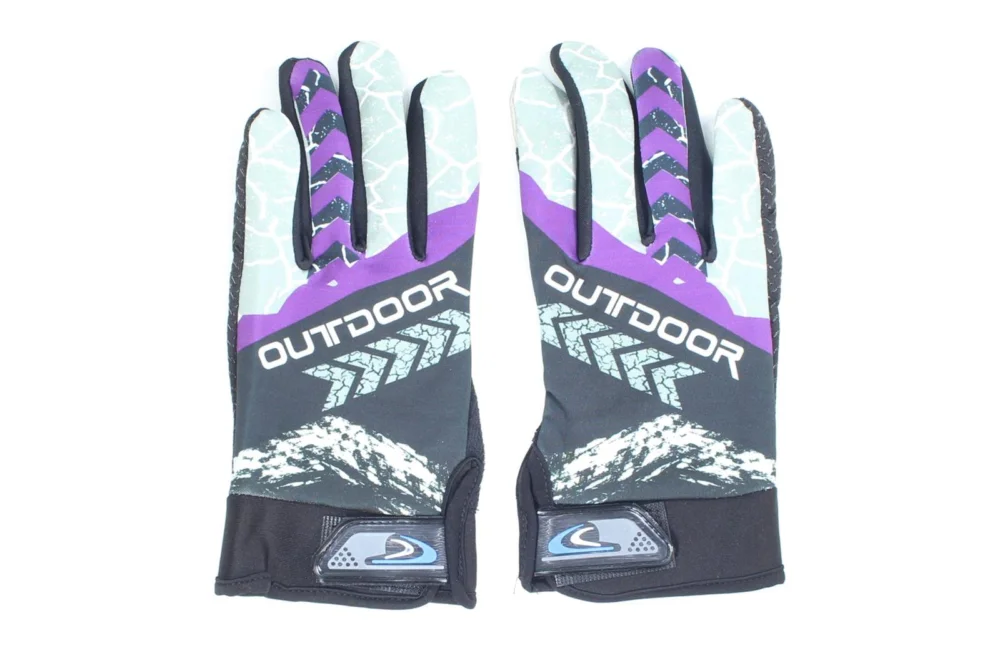 Textil motoros kesztyű YD Outdoor (Fekete - Lila - Kék) Legnépszerűbb