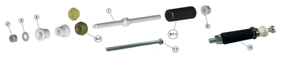 (11) SILENTBLOCK Ø28xL60MM (for Ø32mm tube) Alacsony ár