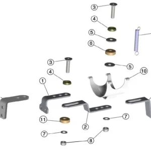 (10) SILENCER HOLDER - WHITE GALVANIZED Olcsóbb