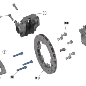 (7) REAR BRAKE CALIPER SUPPORT BLACK LINE Azonnal elérhető