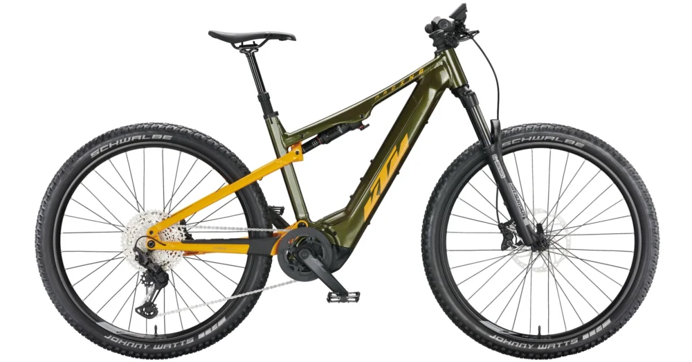 Kedvezményes ár KTM MACINA CHACANA 792 FROZEN MOSS (MANGO) FÉRFI ELEKTROMOS ÖSSZTELESZKÓPOS MTB KERÉKPÁR 2022