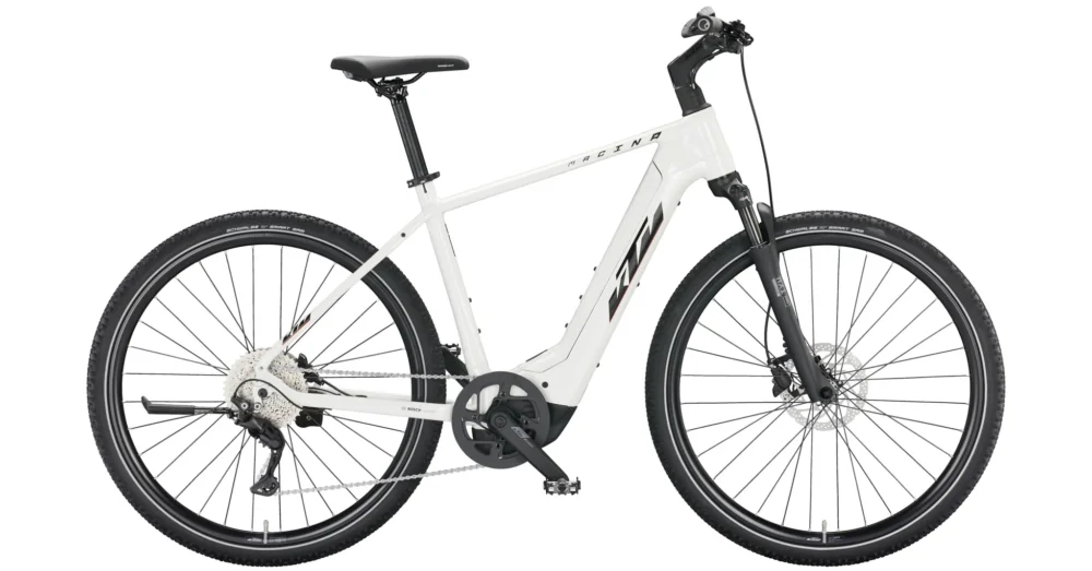 Vedd meg online KTM MACINA CROSS 720 METALLIC WHITE(BLACK+ORANGE) FÉRFI ELEKTROMOS CROSS KERÉKPÁR 2022