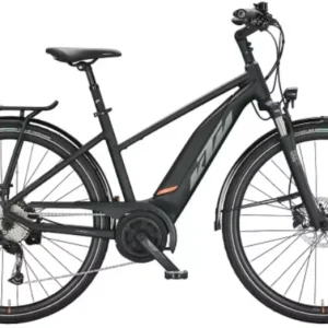 Biztonságos fizetés KTM MACINA FUN A510 TRAPÉZ BLACK MATT (GREY+ORANGE) NŐI ELEKTROMOS TREKKING KERÉKPÁR 2022
