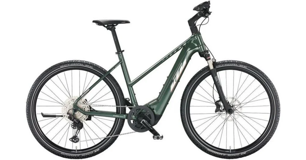 KTM MACINA CROSS 710 TRAPÉZ MOSS GREY (SILVER+ORANGE) NŐI ELEKTROMOS CROSS KERÉKPÁR 2022 Olcsóbb