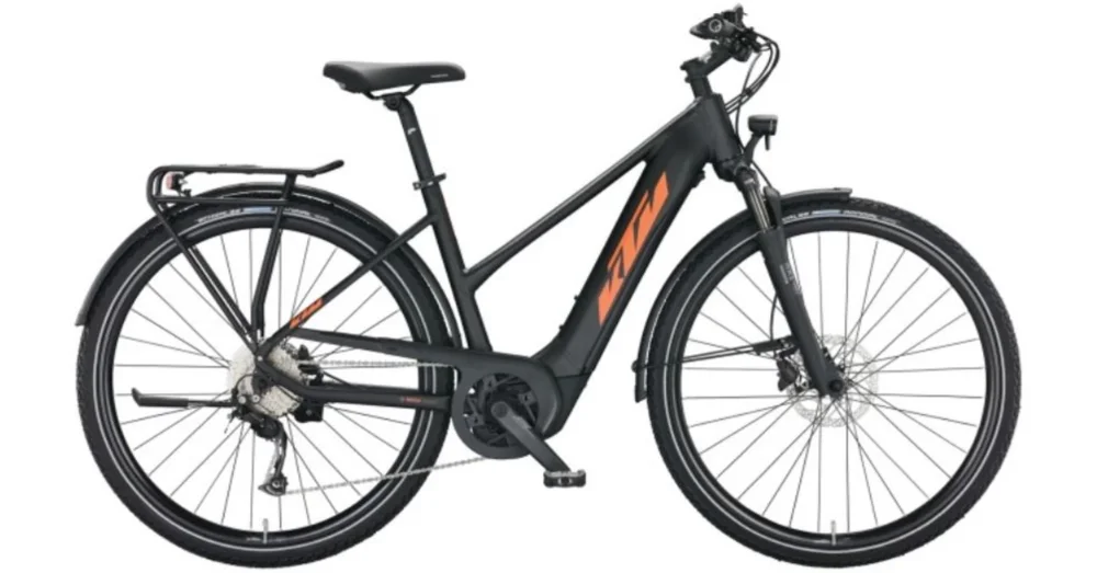 Expressz kézbesítés KTM MACINA SPORT 510 TRAPÉZ BLACK MATT(ORANGE+GREY) NŐI ELEKTROMOS TREKKING KERÉKPÁR 2022