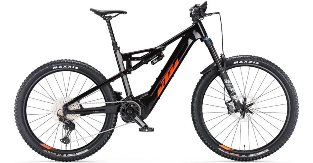Különleges ajánlat KTM MACINA KAPOHO MASTER FLAMING BLACK (ORANGE) 2023 FÉRFI ELEKTROMOS ÖSSZTELESZKÓPOS KERÉKPÁR