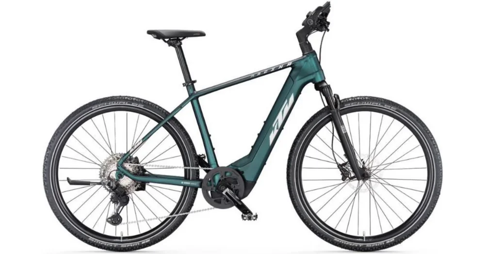 Azonnali szállítás KTM MACINA CROSS 710 GREENPURPLE FLIP MATT (SILVER+ORANGE) FÉRFI ELEKTROMOS CROSS KERÉKPÁR 2023