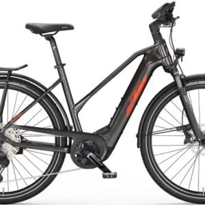 KTM MACINA SPORT 720 MACHINE GREY(ORANGE+BLACK) TRAPÉZ 2023 NŐI ELEKTROMOS TREKKING KERÉKPÁR Exkluzív ajánlat