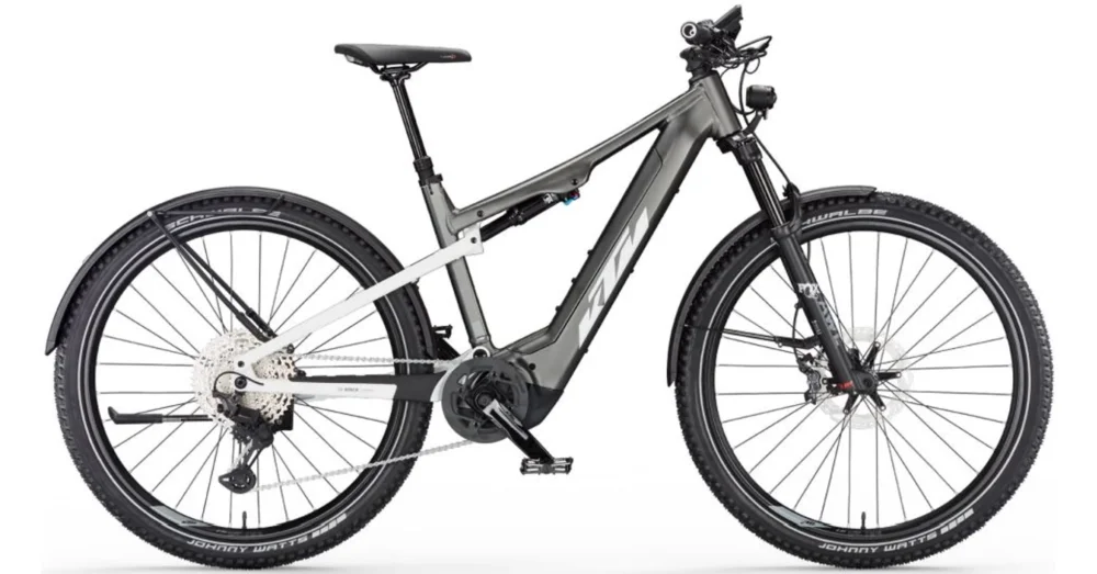 KTM MACINA CHACANA LFC MACHINE GREY MATT (WHITE) 2023 FÉRFI ELEKTROMOS ÖSSZTELESZKÓPOS MTB KERÉKPÁR Szuper ajánlat