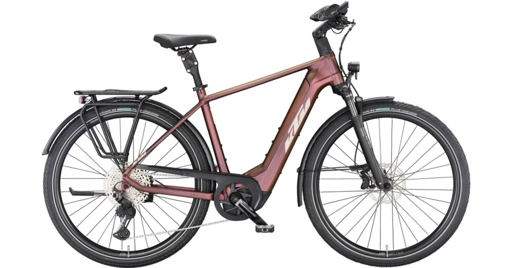 Újdonság KTM MACINA STYLE 720 SUNSET MATT(CHAMPAGNE+BLACK) 2023 FÉRFI ELEKTROMOS TREKKING KERÉKPÁR