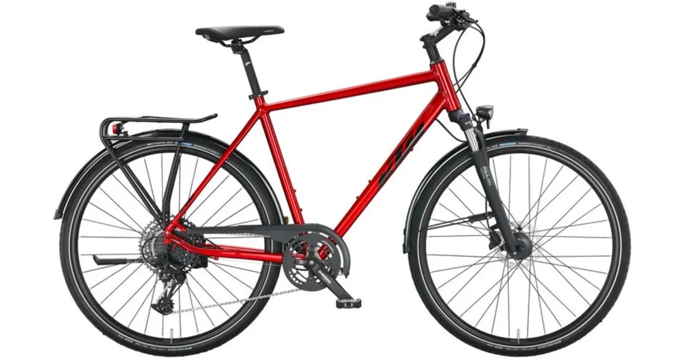 KTM LIFE FORCE TRAPÉZ CHROME RED (BLACK) 2022 NŐI TREKKING KERÉKPÁR Árengedmény