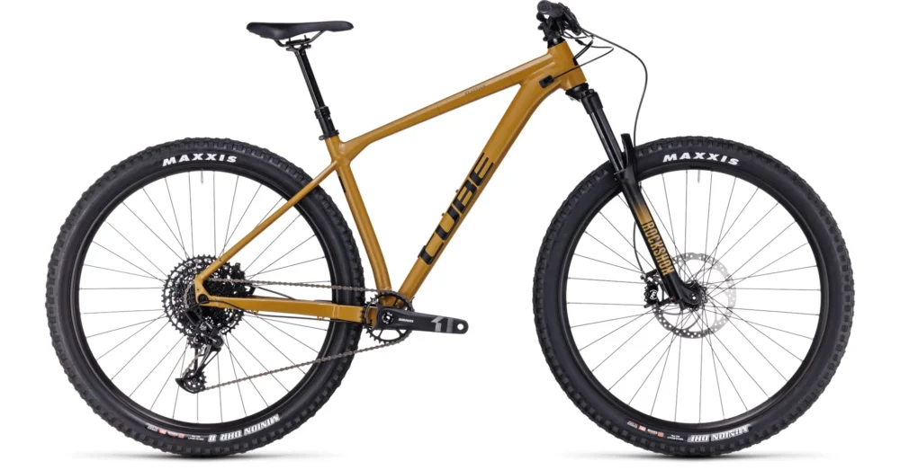 Újdonság CUBE REACTION TM CARAMEL N BLACK 29" FÉRFI MTB KERÉKPÁR 2023