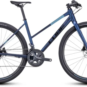 Szuper ajánlat CUBE NULANE VELVETBLUE N BLACK TRAPÉZ 2023 NŐI FITNESS KERÉKPÁR