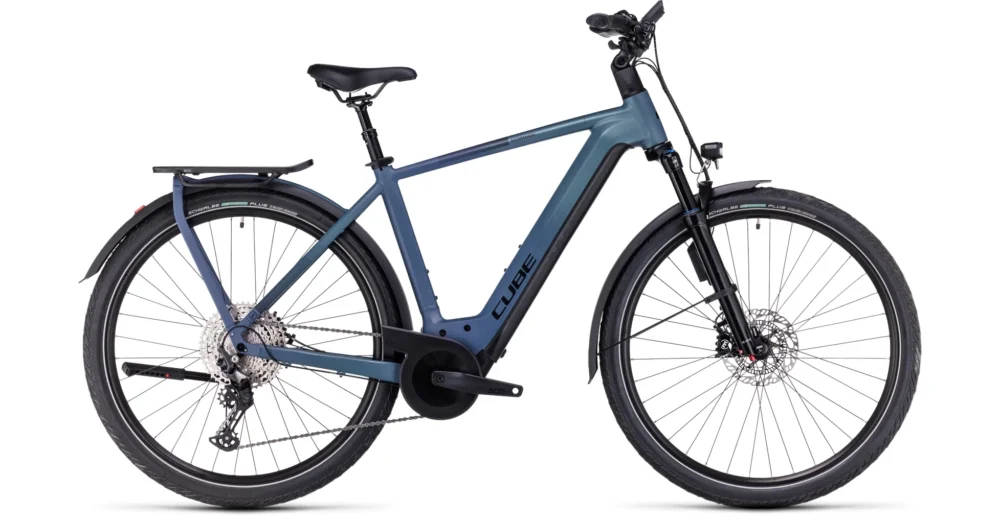 Expressz szállítás CUBE KATHMANDU HYBRID ABS 750 SMARAGDGREY´N´BLUE 2023 FÉRFI ELEKTROMOS TREKKING KERÉKPÁR