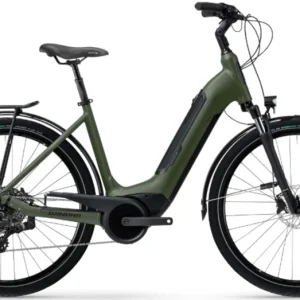 Azonnal elérhető WINORA TRIA X10 LOW MOSSGREEN 2023 UNISEX ELEKTROMOS TREKKING KERÉKPÁR