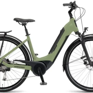 Népszerű WINORA TRIA X9 LOW PEPPERMINT 2023 UNISEX ELEKTROMOS TREKKING KERÉKPÁR