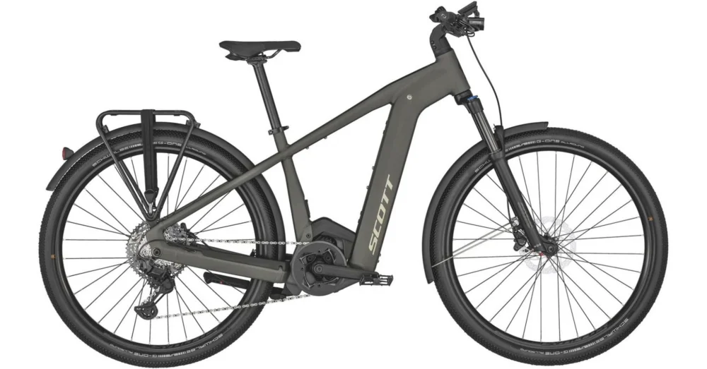 Kedvezményes ár SCOTT AXIS ERIDE EVO TOUR WARM GREY/COPPER 2022 FÉRFI ELEKTROMOS TREKKING KERÉKPÁR