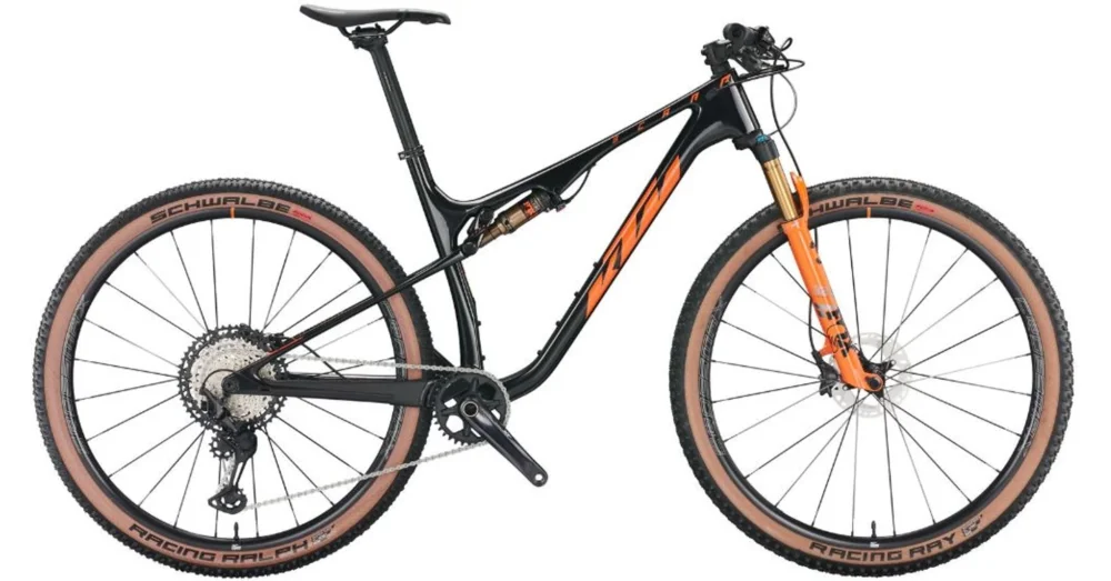 Akciós ár KTM SCARP TM MASTER FLAMING BLACK (ORANGE) 2022 FÉRFI ÖSSZTELESZKÓPOS MTB KERÉKPÁR