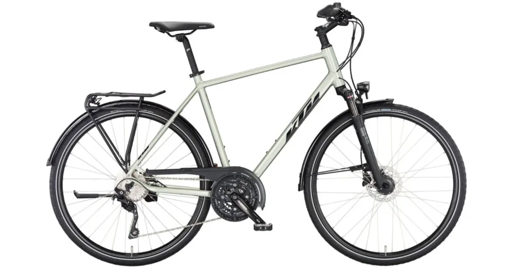 KTM LIFE CONQUEST DEW SILVER (BLACK+ORANGE) 2023 FÉRFI TREKKING KERÉKPÁR Csak ma
