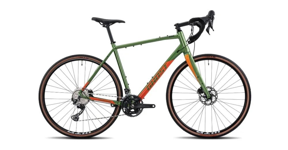Legkelendőbb GHOST ROAD RAGE ESSENTIAL KHAKI GLOSS/ORANGE 2022 FÉRFI GRAVEL KERÉKPÁR