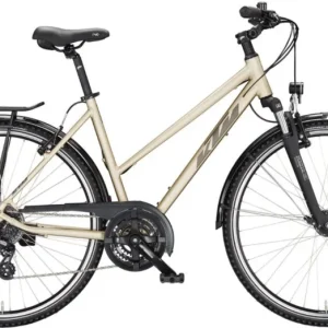 Azonnali szállítás KTM LIFE JOY TRAPÉZ CHAMPAGNE MATT (GREY+OAK) 2023 NŐI TREKKING KERÉKPÁR