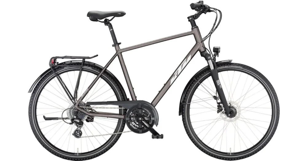 KTM LIFE RIDE ELDERBERRY MATT (SILVER+ORANGE) 2023 FÉRFI TREKKING KERÉKPÁR Szezonális akció