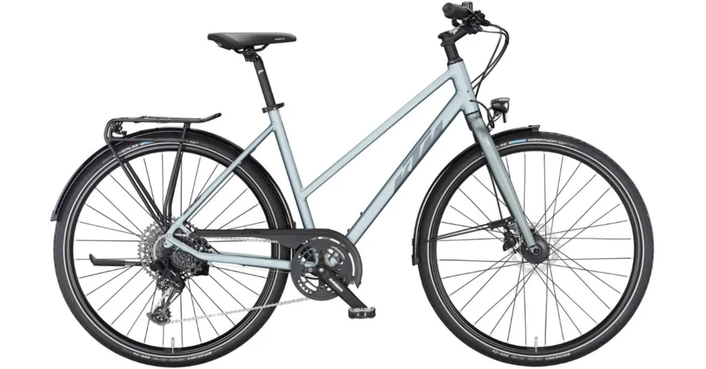 KTM LIFE LITE TRAPÉZ AZZURRO SILVER (DARK GREY) 2023 NŐI TREKKING KERÉKPÁR Kedvezményes ár