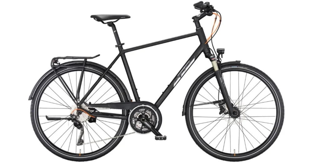 Szuper ajánlat KTM LIFE 1964 BLACK MATT (CHROME + CHROME ORANGE) 2023 FÉRFI TREKKING KERÉKPÁR