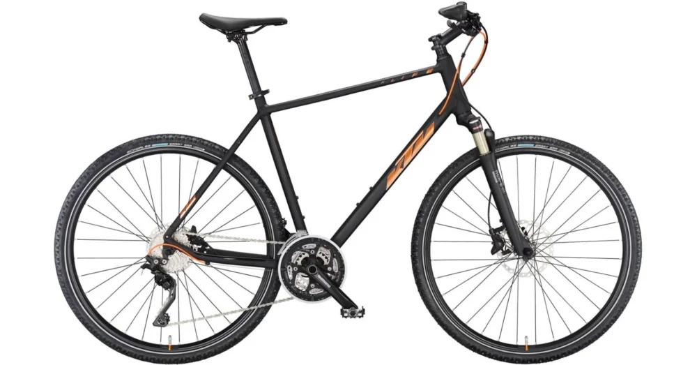 KTM X-LIFE 1964 CROSS BLACK MATT (CHROME ORANGE + CHROME) 2023 FÉRFI CROSS TREKKING KERÉKPÁR Expressz szállítás