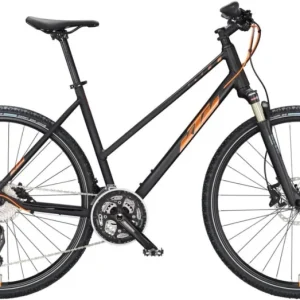 KTM X-LIFE 1964 CROSS TRAPÉZ BLACK MATT (CHROME ORANGE + CHROME) 2023 NŐI CROSS TREKKING KERÉKPÁR Kedvezmény
