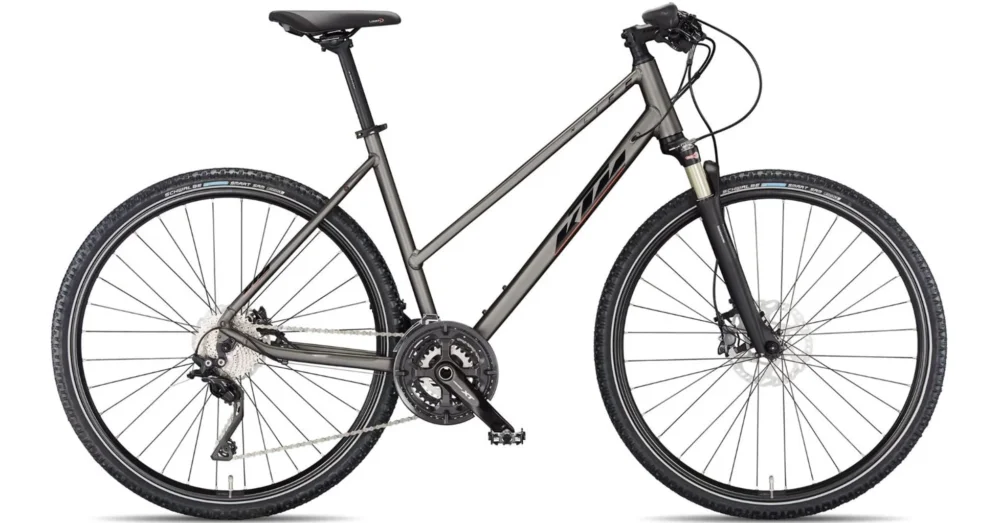 KTM X-LIFE RACE TRAPÉZ MACHINE GREY MATT (BLACK GLOSSY + ORANGE GLOSSY) 2023 NŐI CROSS TREKKING KERÉKPÁR Szuper ajánlat