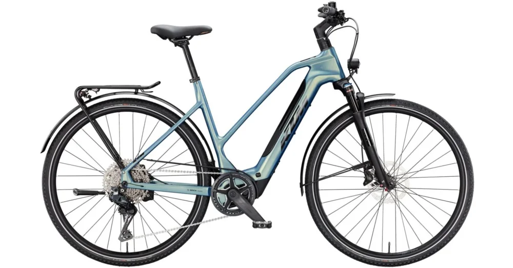 KTM MACINA SPORT SX ELITE TRAPÉZ VELVET PETROL MATT 2025 NŐI ELEKTROMOS TREKKING KERÉKPÁR Outlet