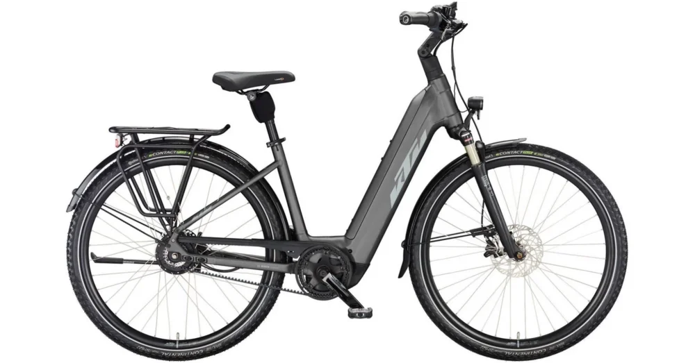 Árengedmény KTM MACINA CITY 710 BELT MACHINE GREY(GREY+ORANGE) EASY ENTRY 2023 UNISEX ELEKTROMOS CITY KERÉKPÁR