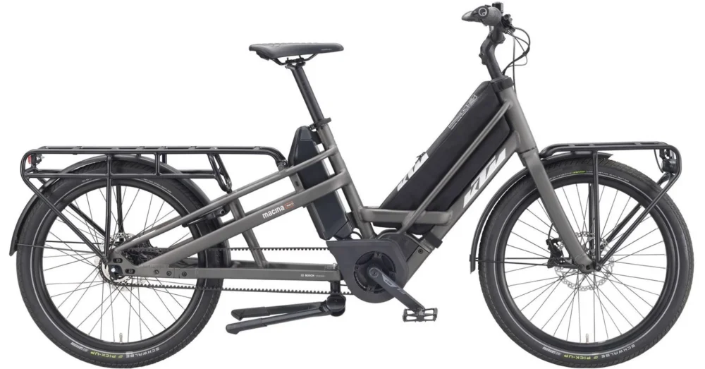 KTM MACINA MULTI CX MACHINE GREY MATT (SILVER+ORANGE) 2023 ELEKTROMOS CARGO KERÉKPÁR Újdonság
