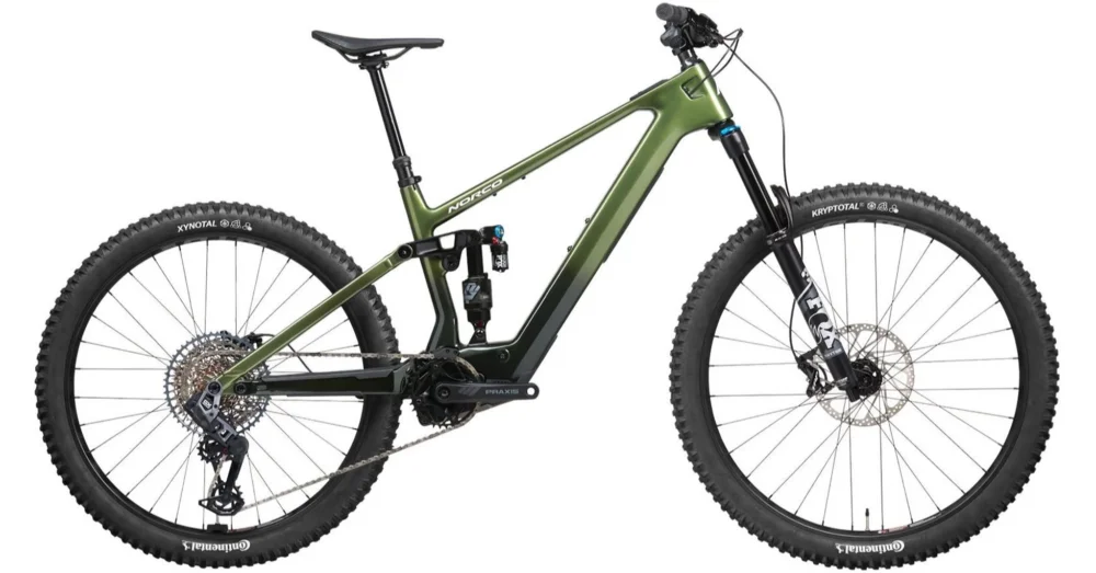 Utolsó esély NORCO Fluid VLT C2 140 GREEN 2025 FÉRFI ELEKTROMOS ÖSSZTELESZKÓPOS MTB KERÉKPÁR