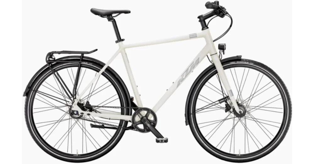 Expressz szállítás KTM KENT 11 ALFINE BELT OPAL WHITE MATT (GREY) 2024 FÉRFI CITY KERÉKPÁR