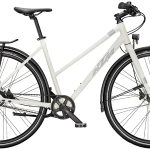 Azonnal elérhető KTM KENT 11 ALFINE BELT TRAPÉZ OPAL WHITE MATT (GREY) 2024 NŐI CITY KERÉKPÁR