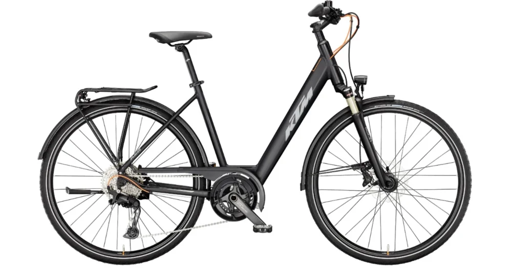 KTM LIFE 1964 EASY ENTRY BLACK MATT (GREY+ORANGE) 2024 UNISEX TREKKING KERÉKPÁR Bestseller