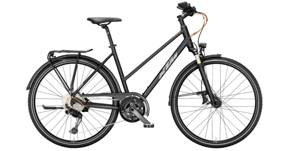 KTM LIFE 1964 TRAPÉZ BLACK MATT (GREY+ORANGE) 2024 NŐI TREKKING KERÉKPÁR Különleges ajánlat