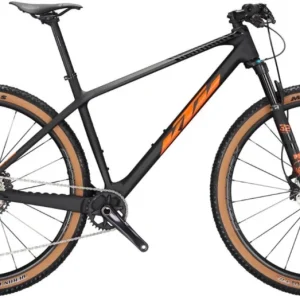 Akció KTM MYROON MASTER CARBON MATT (ORANGE GLOSSY + BLACK GLOSSY) 2023 FÉRFI MTB KERÉKPÁR