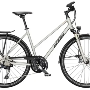 Vedd meg most KTMLIFE STYLE TRAPÉZ CORE GREY MATT (BLACK+ORANGE) 2024 NŐI TREKKING KERÉKPÁR