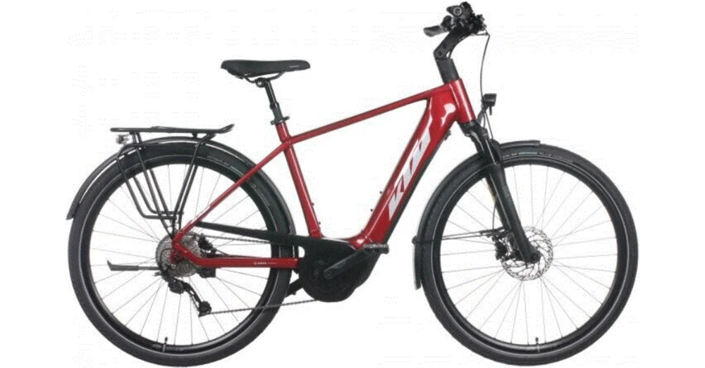 Ajánlat KTM MACINA TOUR P510 CHROME RED (SILVER+BLACK) FÉRFI ELEKTROMOS TREKKING KERÉKPÁR 2022 XL60 méretben