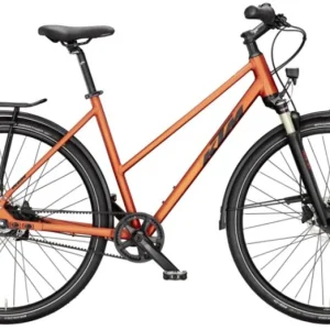 KTM LIFE EIGHT TRAPÉZ BURNT ORANGE MATT (BLACK+ORANGE) 2024 NŐI TREKKING KERÉKPÁR Prémium