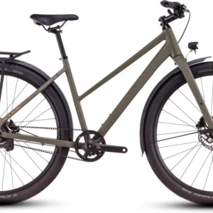 Népszerű CUBE HYDE PRO FE DUSTYOLIVE´N´GOLD - 2025 - VÁROSI KERÉKPÁR - TRAPEZE 54 CM